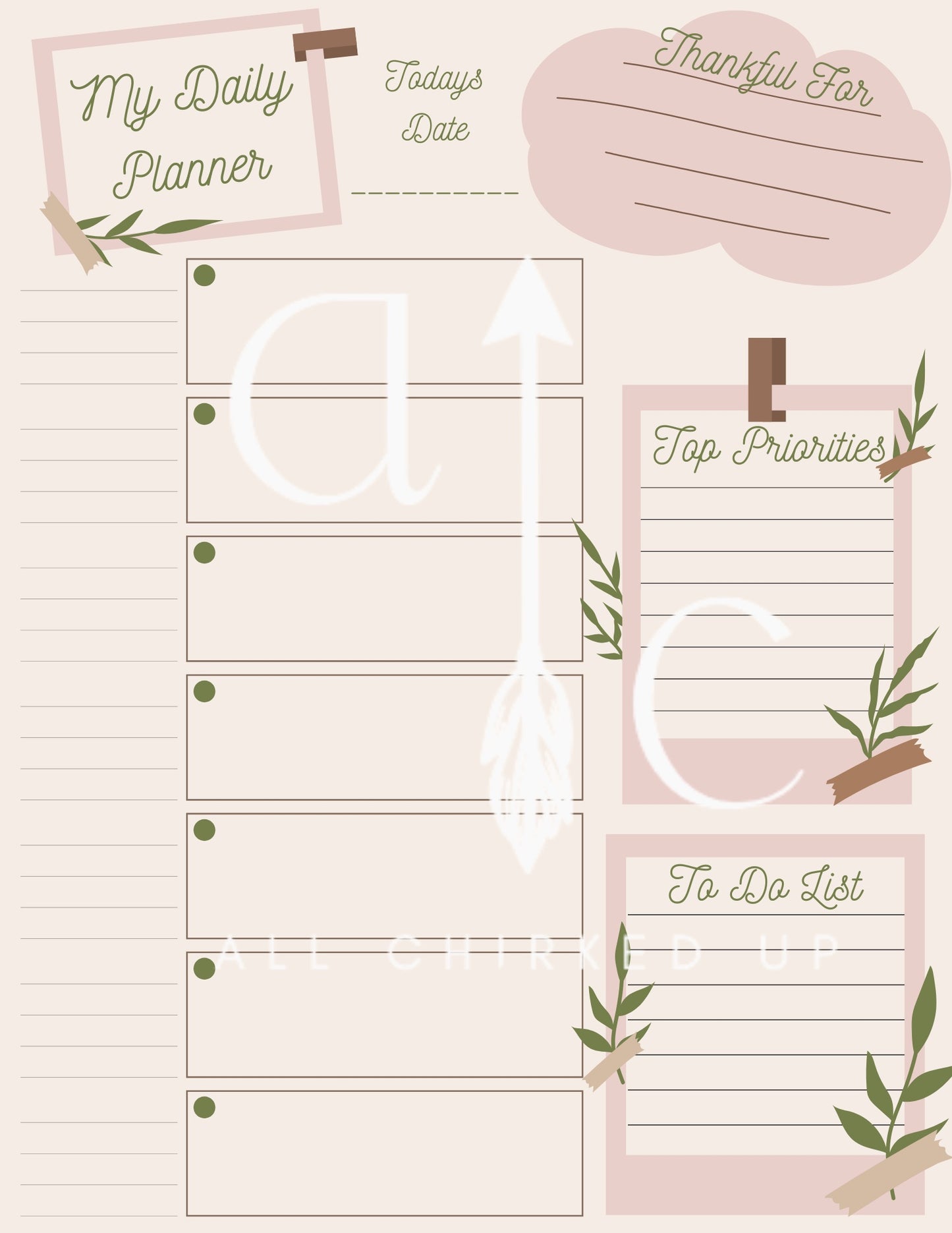 Daily and Weekly Planner Printable